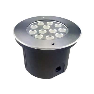 24W IP67 Outdoor Waterproof Recessed Floor Round Led Deck Garden Inground Buried Underground Light